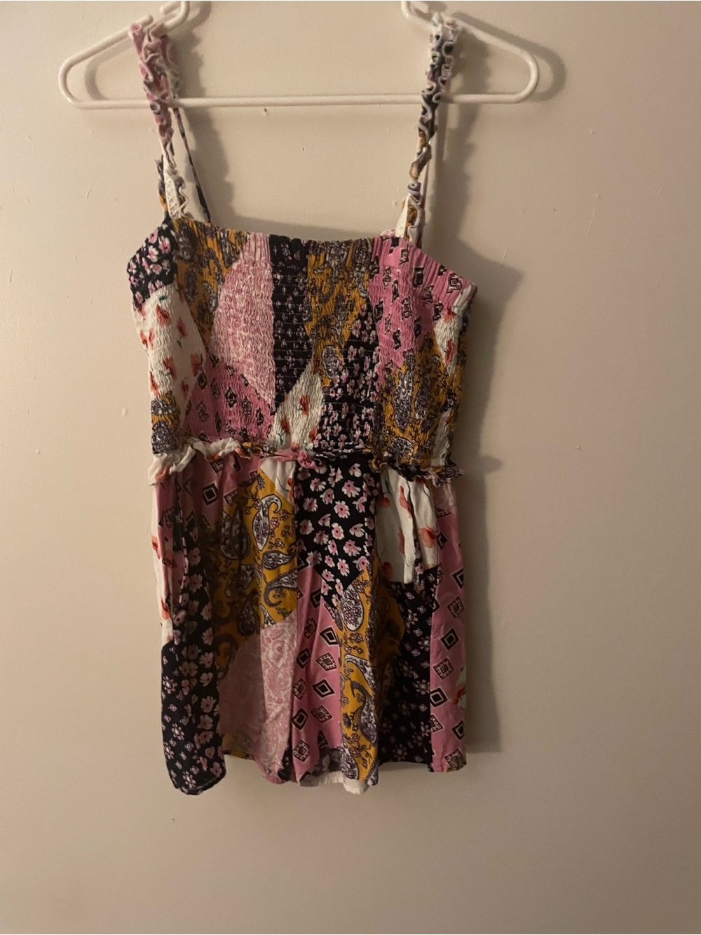 Women’s Pink Patchwork romper promesa